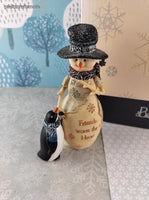 2016 Birch Hearts Snow Friend 5" Snowman w/Penguin 81073BC OPEN BOX