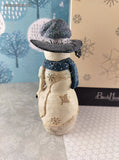 2016 Birch Hearts Snow Friend 6" Snowman Holding Penguin 81133BC OPEN BOX