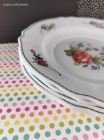 Vintage Provential Floral Arcopal French Soup Bowl 9" Set/5, Nice & Clean