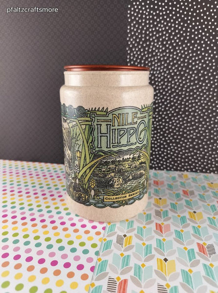 Vintage Walt Disney's Animal Kingdom Nile HippoPlastic Travel Coffee Mug w/Lid, Nice & Clean 5.5"