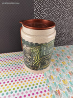 Vintage Walt Disney's Animal Kingdom Nile HippoPlastic Travel Coffee Mug w/Lid, Nice & Clean 5.5"