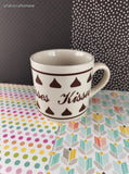 Vintage 1988 Hershey's Kisses Ceramic Brown & Cream Coffee Mug