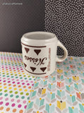 Vintage 1988 Hershey's Kisses Ceramic Brown & Cream Coffee Mug