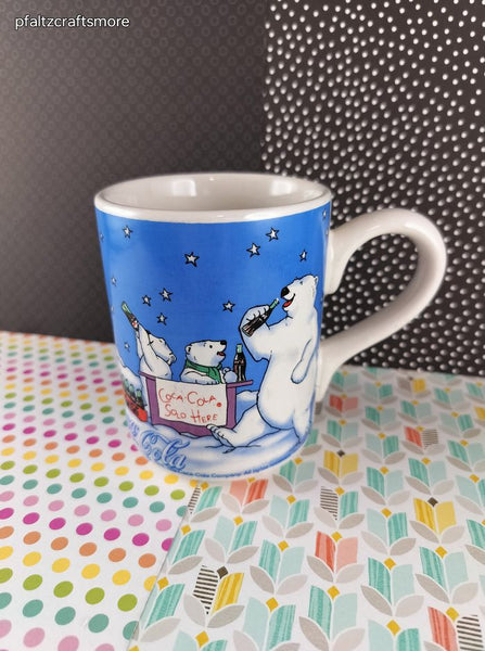 Vintage 1999 Coca Cola Polar Bears Gibson Housewares Coffee Mug