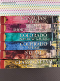 Vintage American Steam Locomotive Train VHS Tapes, Set/6