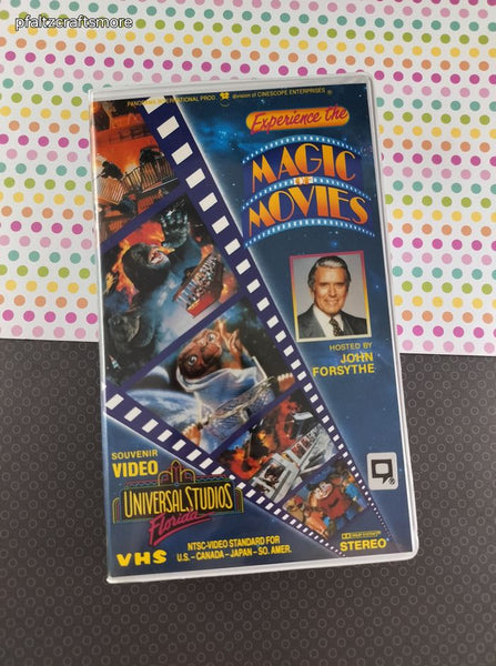 Vintage 1991 Universal Studios Florida Magic Movies Clamshell VHS Tape, Great Shape