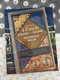 Crosscut 4 Patch Quilt Ruler w/Book for Square in a Square + The Mailly Women Pattern Book by Jodi Barrows  Softcover