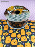 Vintage Halloween Sidekick A.C. Moore Harvest Hues Spooky Pumpkin Black & Orange Ribbon, New