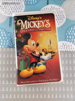Vintage Walt Disney's Mickey's Once Upon a Christmas Clamshell VHS Tape, Great Shape