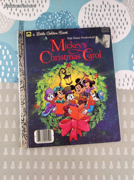 Vintage 1983 Little Golden Book "Mickey's Christmas Carol" Hardcover