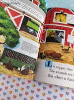 Vintage 1973 Little Golden Book: The Animals of Farmer Jones Hardcover
