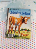 Vintage 1968 Little Golden Book: Animals on the Farm Hardcover