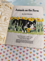 Vintage 1968 Little Golden Book: Animals on the Farm Hardcover