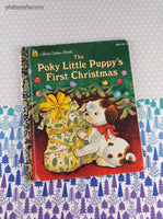 Vintage 1995 Little Golden Book: The Poky Little Puppy's First Christmas Hardcover