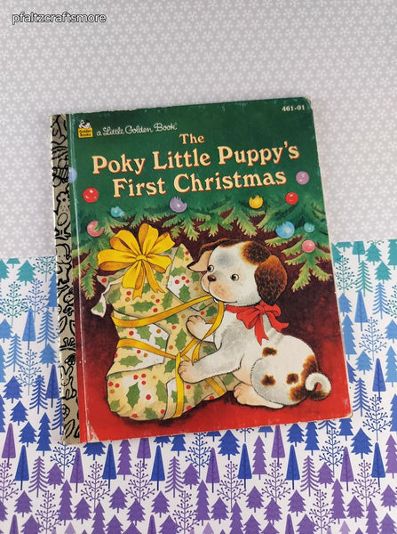 Vintage 1995 Little Golden Book: The Poky Little Puppy's First Christmas Hardcover