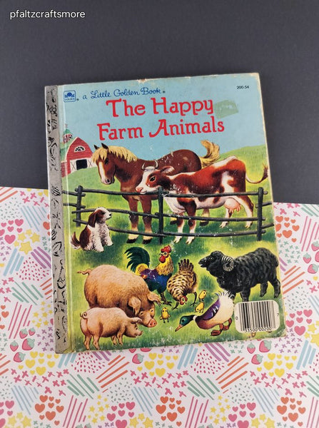 Vintage 1978 Little Golden Book: The Happy Farm Animals Hardcover