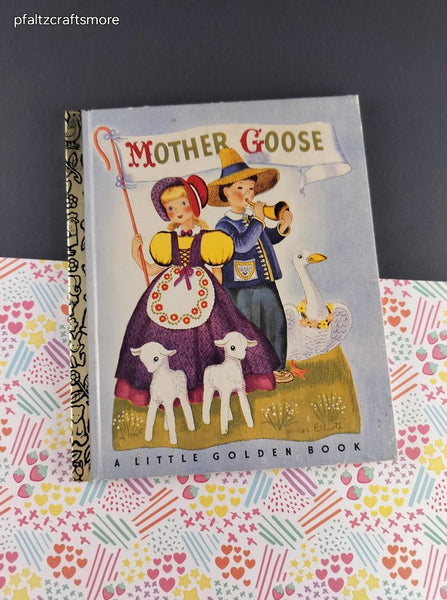 Vintage 1992 Little Golden Book: Mother Goose Hardcover