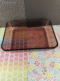 Vintage Pyrex Cranberry 3 Cup #7210 Small Rectangle Casserole Dish (No Lid), Like New