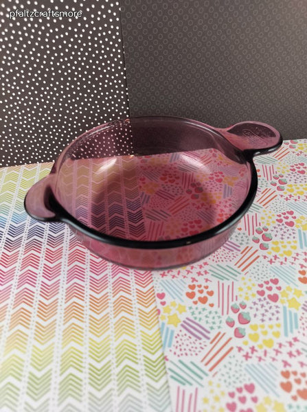 Vintage Pyrex Visions Cranberry #V-240-B Small Grab-n-Go Casserole Dish (No Lid), Like New