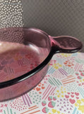 Vintage Pyrex Visions Cranberry #V-240-B Small Grab-n-Go Casserole Dish (No Lid), Like New