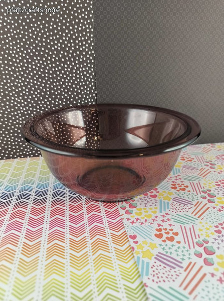 Vintage Pyrex Cranberry 1 Litre #322 Small Round Mixing Bowl