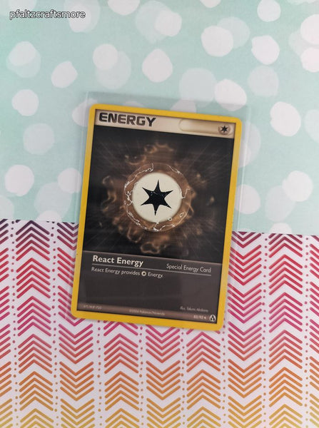 Vintage Uncommon - React Energy ex Legend Maker Non-Holo Pokemon Card 82/92 - VG