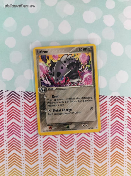 Vintage Uncommon - Lairon ex Crystal Guardians Non-Holo Pokemon Card 36/100 - VG