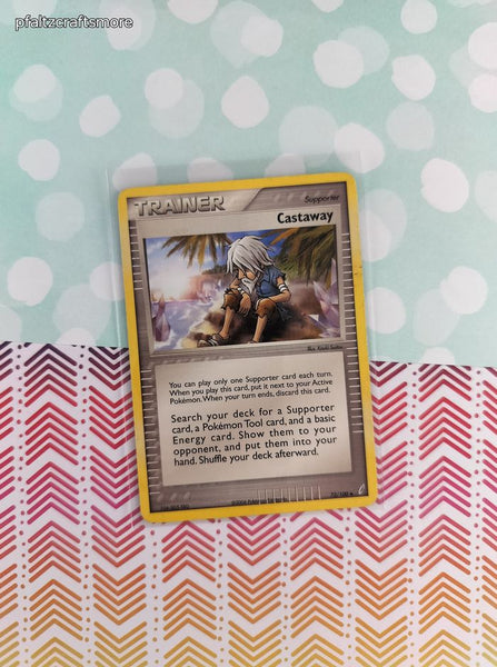 Vintage Uncommon - Castaway ex Crystal Guardians Non-Holo Pokemon Card 72/110 - LP