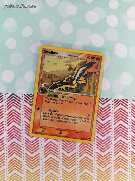 Vintage Uncommon - Swellow ex Dragon Frontiers Non-Holo Pokemon Card 40/101 - VG