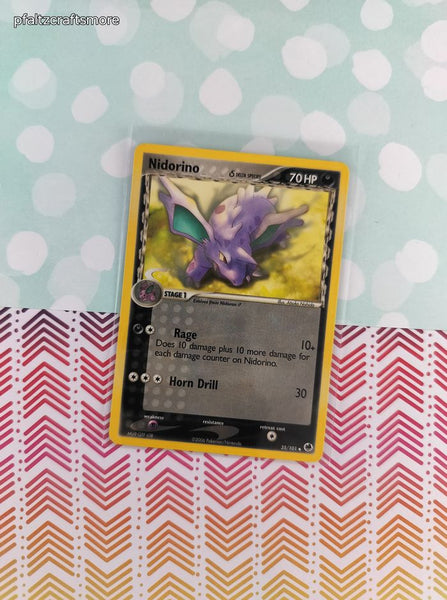 Vintage Uncommon - Nidorino ex Dragon Frontiers Non-Holo Pokemon Card 35/101 - NM