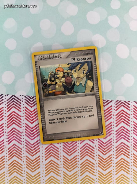 Vintage Uncommon - TV Reporter ex Dragon Frontiers Non-Holo Pokemon Card 82/101 - NM