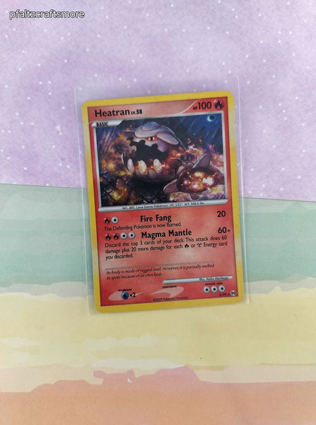 Pokemon TCG - Heatran Platinum Arceus Holographic Card 3/99 - LP