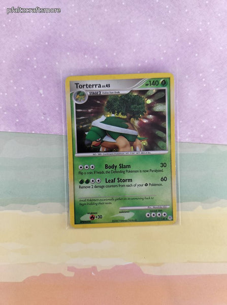 Vintage Rare - Torterra Diamond & Pearl Holographic Pokemon Card 17/130 - LP