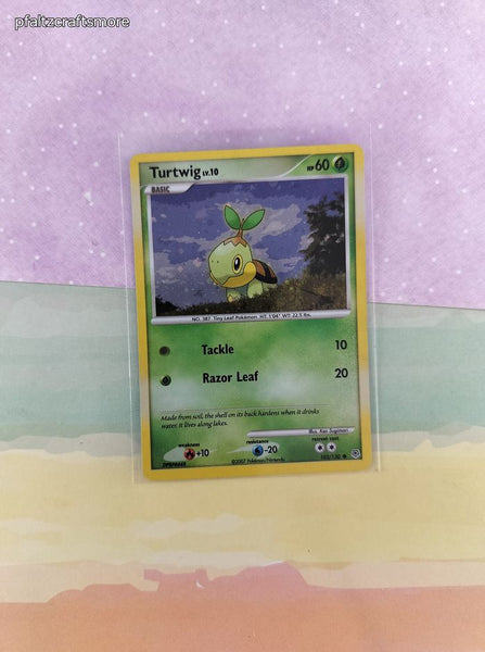 Vintage Common - Turtwig Diamond & Pearl Holographic Pokemon Card 103/130 - VG
