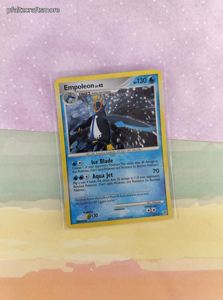 Vintage Rare - Empoleon Diamond & Pearl Holographic Pokemon Card 4/130 - LP