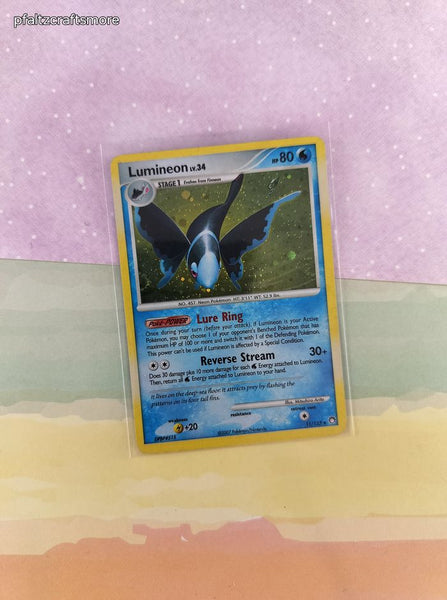 Vintage Rare - Lumineon Mysterious Treasures Holographic w/Swirl Pokemon Card 11/123 - LP