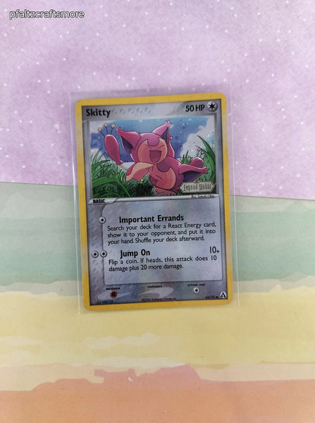Vintage Common - Skitty ex Legend Maker Holographic w/Swirl Pokemon Card 64/92 - LP