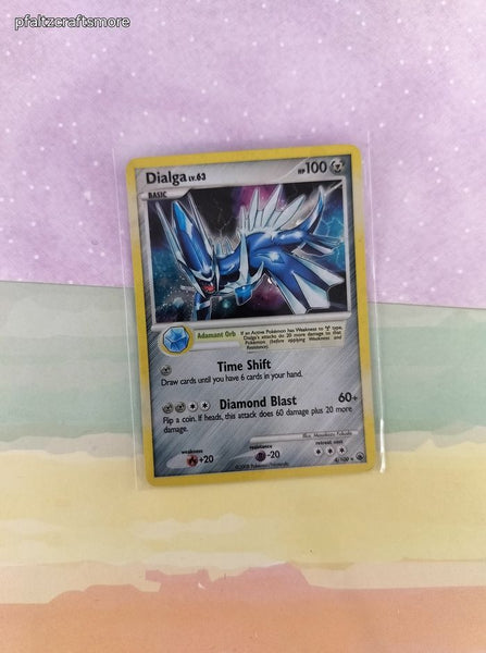 Pokemon TCG - Dialga Majestic Dawn Holographic Card 4/100 - VG
