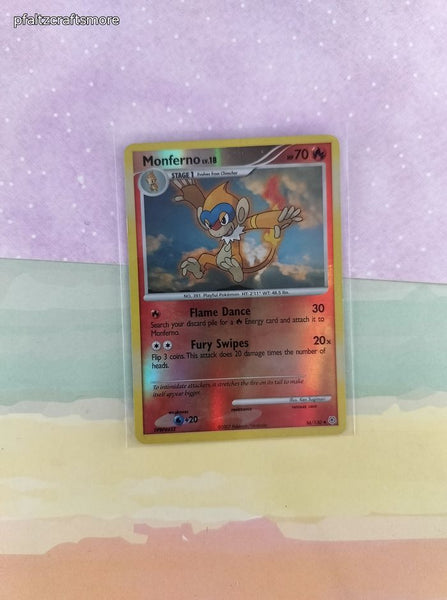 Vintage Uncommon - Monferno Diamond & Pearl Reverse Holographic Pokemon Card 56/130 - VG