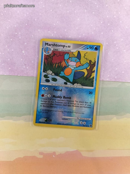 Pokemon TCG - Marshtomp Great Encounters Reverse Holographic Card 46/106 - VG