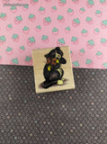 Vintage 1998 Skykids Kitty Cat w/Mouse Wooden Block/Rubber Stamp