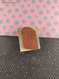 Vintage 1998 Skykids Kitty Cat w/Mouse Wooden Block/Rubber Stamp
