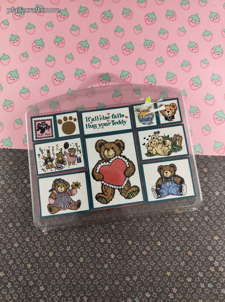 Vintage Personal Stamp Exchange PSX Teddy Bears Stamp Set