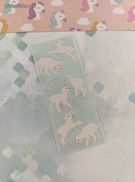 Vintage 1990 Mrs. Grossman's Easter Baby Lambs 3/4 Sticker Sheet, Unused