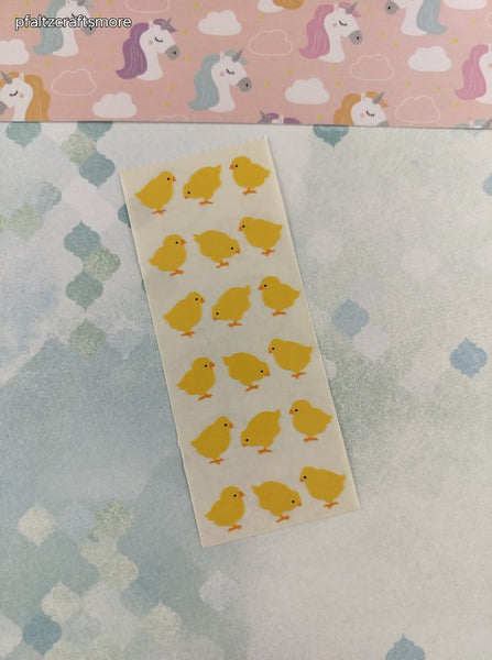 Vintage 1985 Mrs. Grossman's Easter Baby Chicks 3/4 Sticker Sheet, Unused
