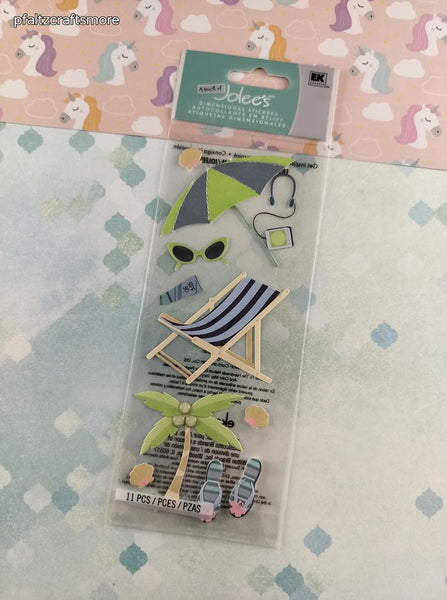 Jolee's Boutique Summer at the Beach 3-Dimensional Sticker Pack, New/Sealed