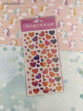 Vintage Stickopotamus "Hearts" SHINY Binder Sticker Sheet, New & Sealed