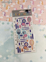 Vintage Stickopotamus Stickers, Shimmer Shiny Makeup Beauty, 1 Sheet New & Sealed