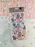 Vintage Stickopotamus Stickers, Shimmer Shiny Makeup Beauty, 1 Sheet New & Sealed