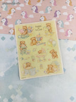 Vintage Hallmark Teddies in Toyland Full Sticker Sheet, Clean & Unused